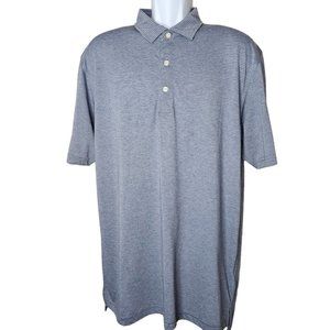 Dunning Golf Polo Shirt Size XL Gray Stripes Short-Sleeve